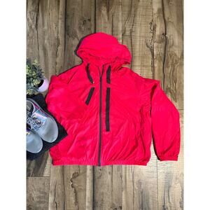 Zyia Active Womens 12 Hot Pink Lightweight Zip-up Hood Athletic Jacket Casual
